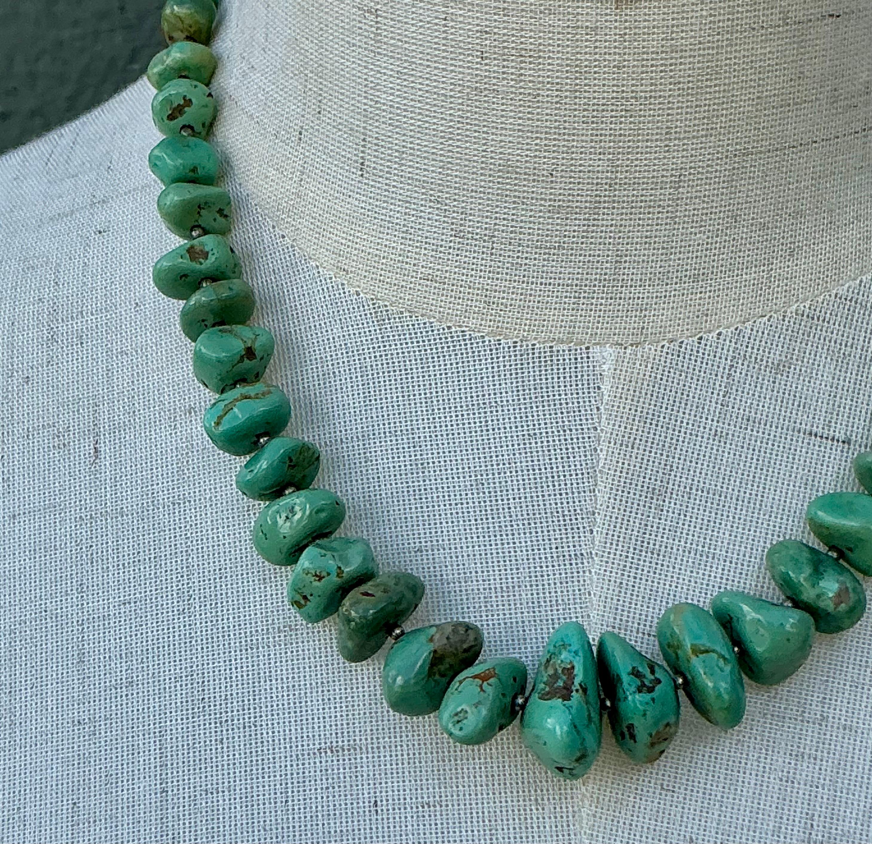 da uomo o donna Collana a pezzi di turchese vintage