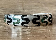 Vintage Turquoise David Andersen Norway 925 Sterling Silver Cuff