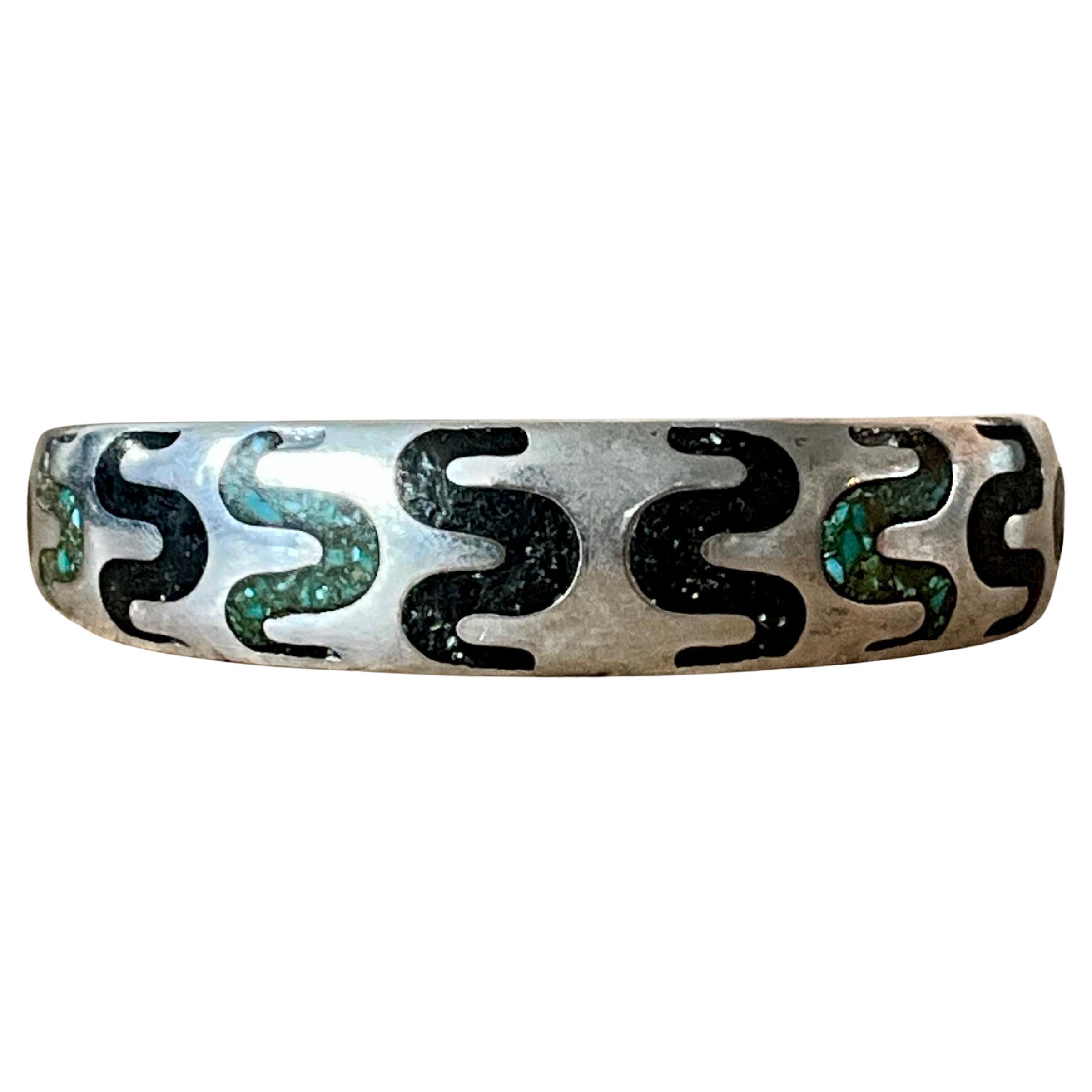 Polsino vintage in turchese David Andersen Norway 925 Sterling Silver