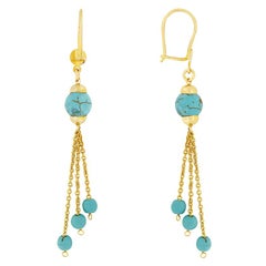 Vintage Turquoise Earrings, c.1970s