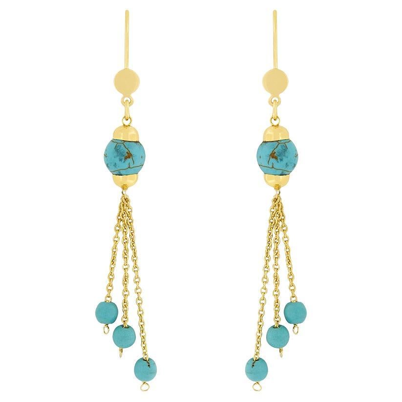 Vintage Turquoise Earrings, c.1970s