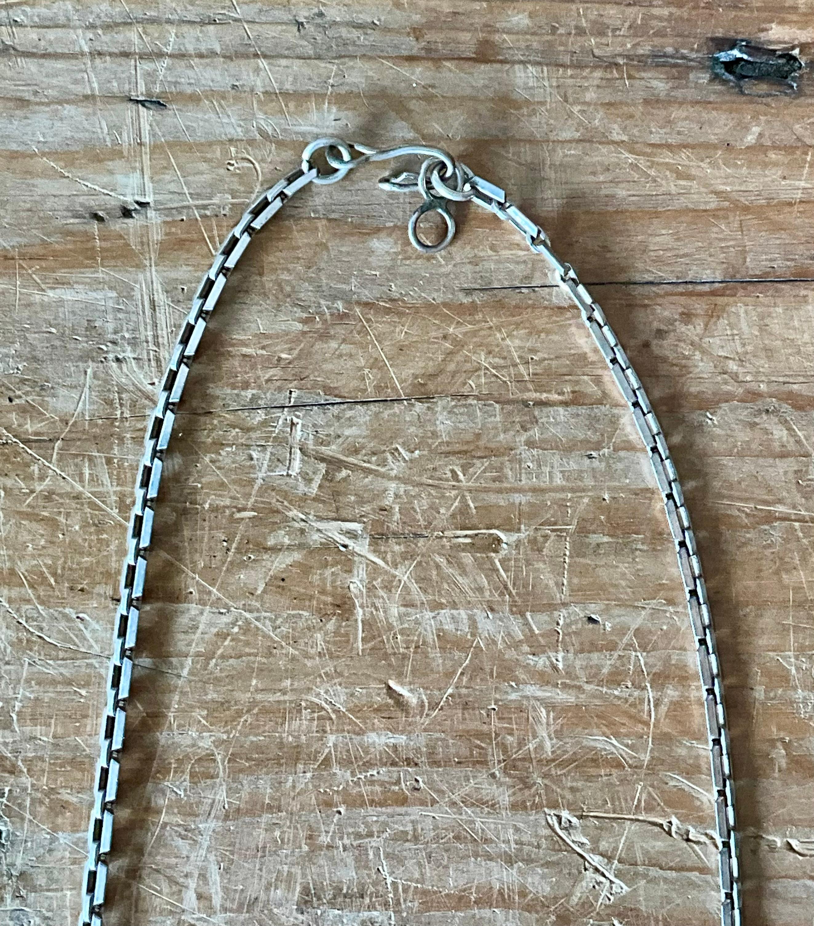 Collier pendentif en argent 925 avec Turquoise Vintage Native American en vente 2