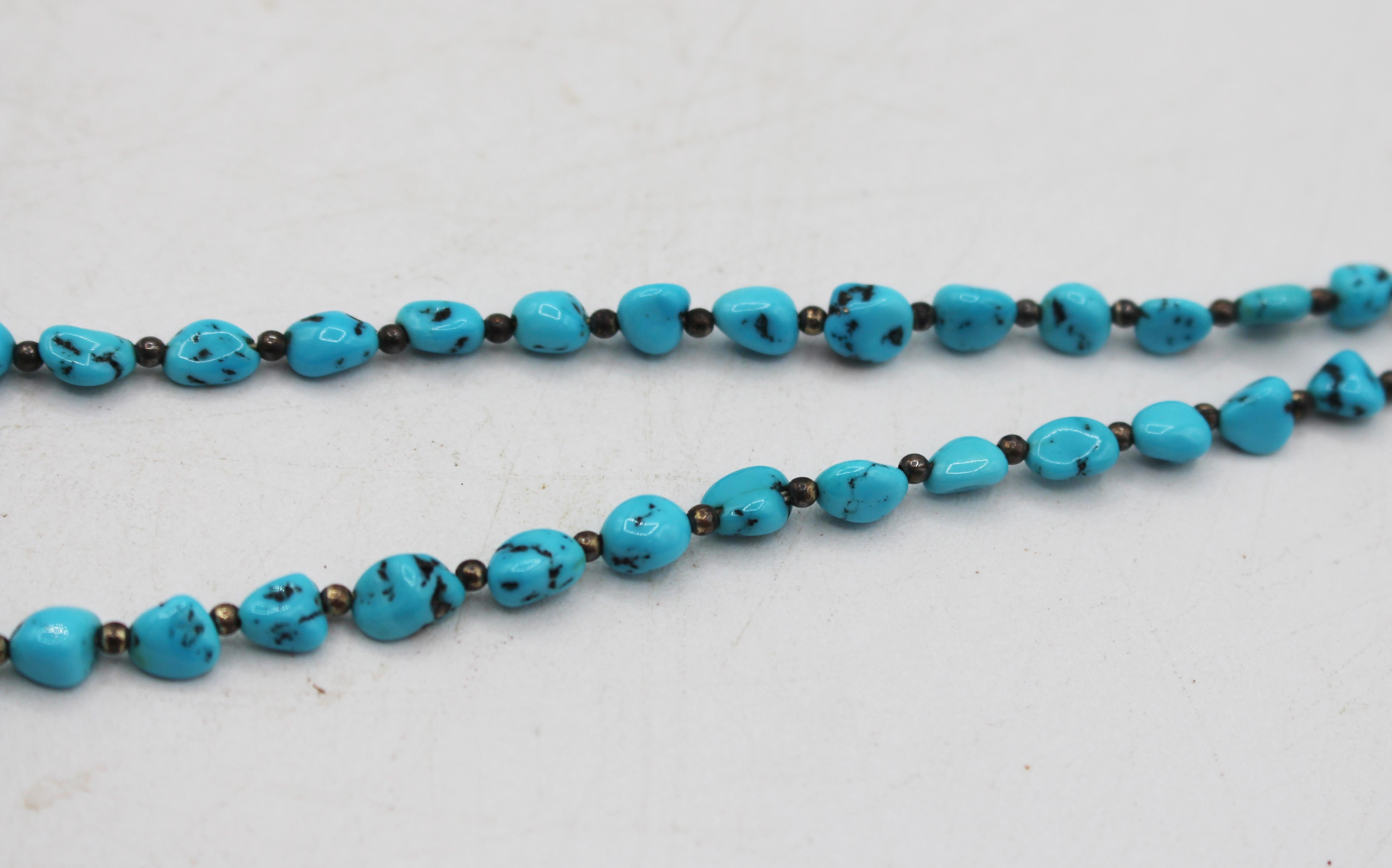Américain Vintage Turquoise Native American Necklace en vente