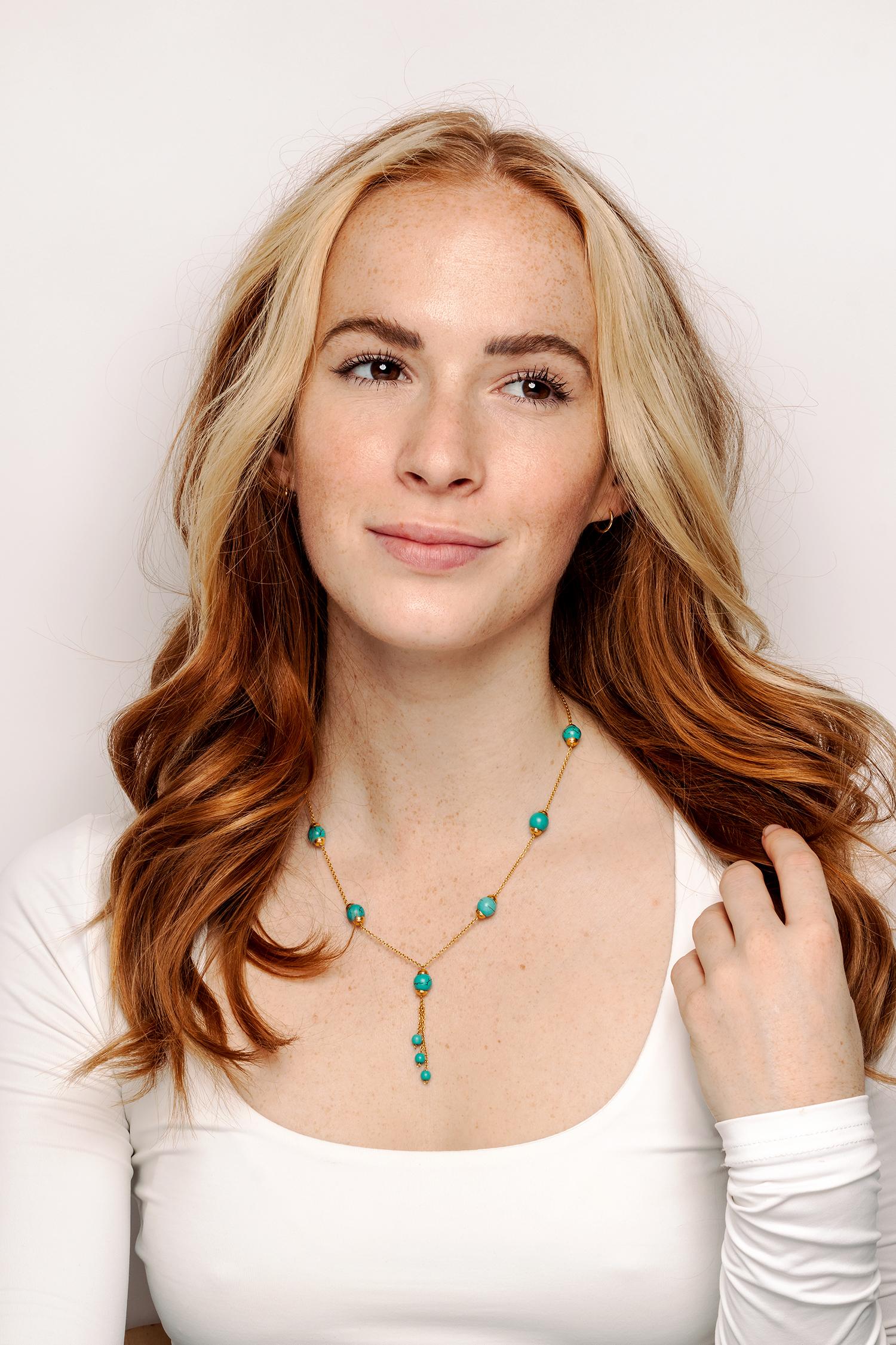 Vintage Turquoise Necklace, c.1970s In Good Condition For Sale In London, GB