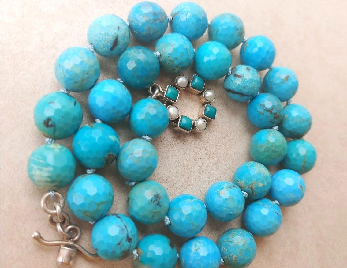 Vintage Turquoise Necklace For Sale 2