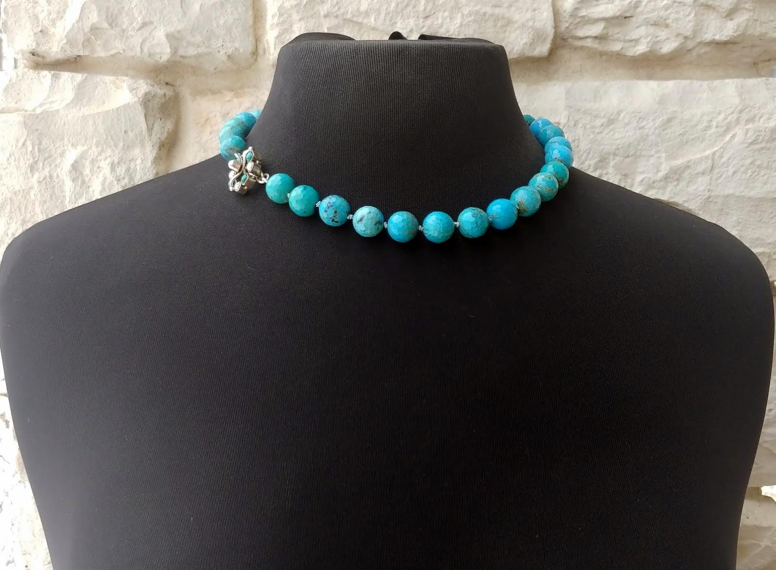 vintage turquoise bead necklace