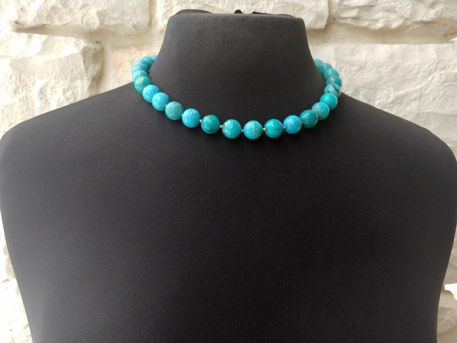 Art Deco Vintage Turquoise Necklace For Sale