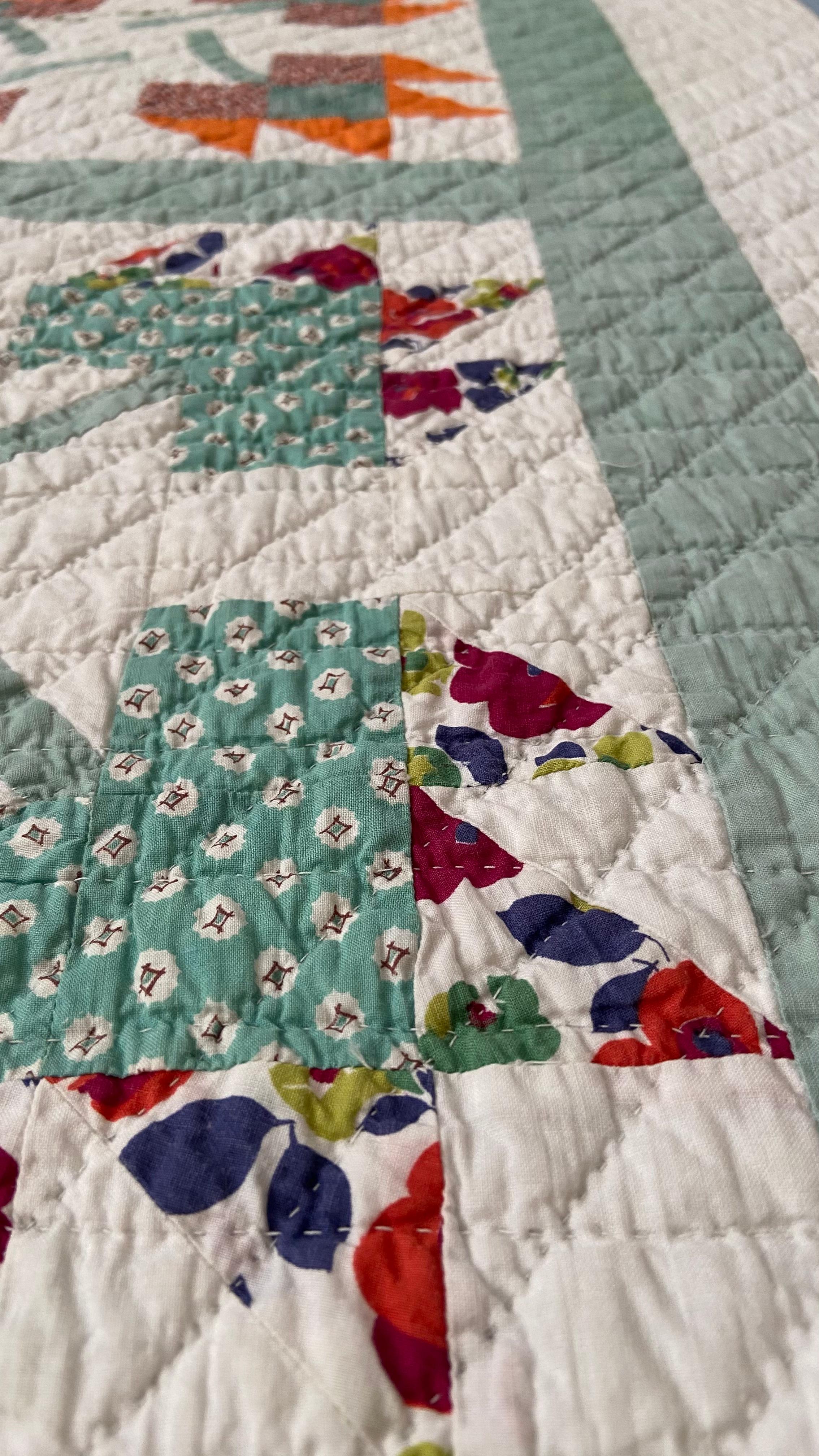 Vintage Turquoise Patchwork 