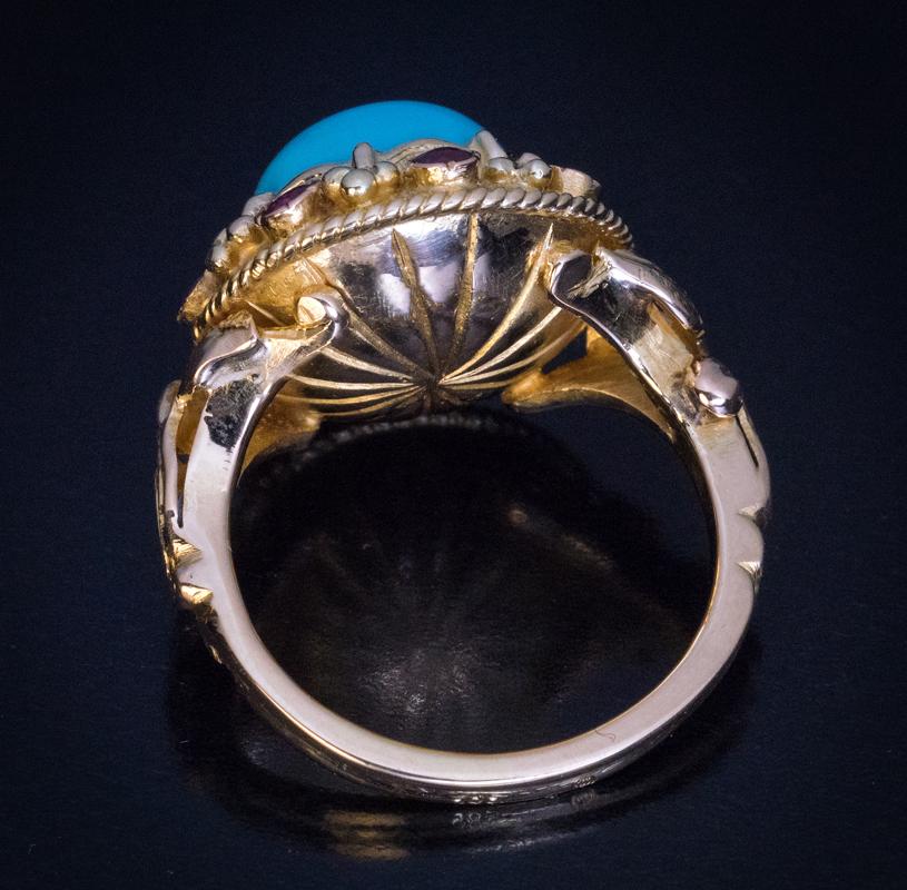 turquoise ruby ring