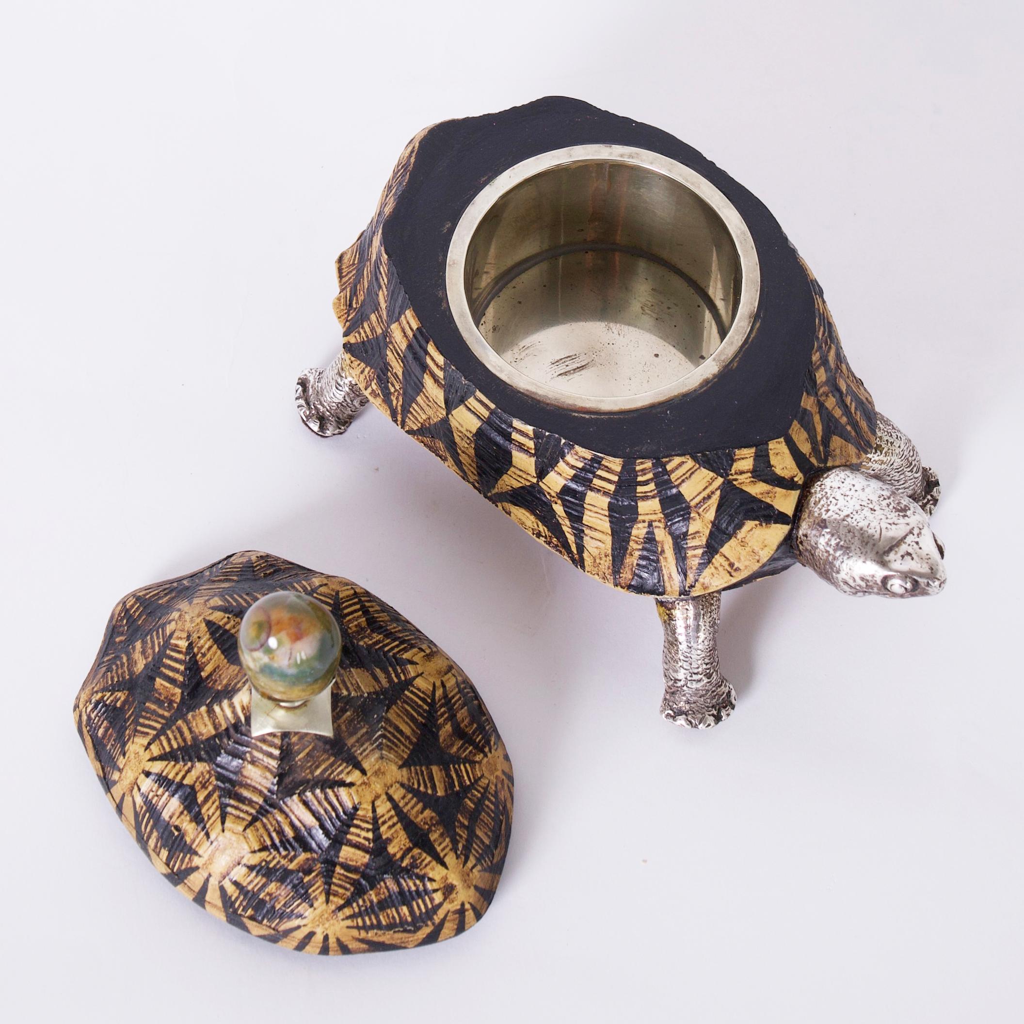 Silver Plate Vintage Turtle Box by Antony Redmile For Sale