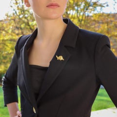 Vintage Turtle Brooch in 18ct Yellow Gold