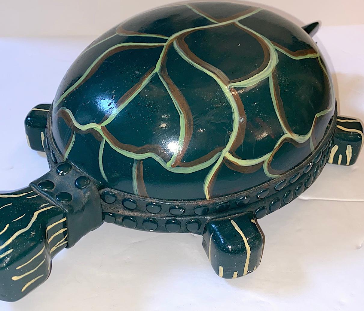 A circa 1960's Italian turtle-shaped bellows with original paint.

Measurements:
Height: 6.5