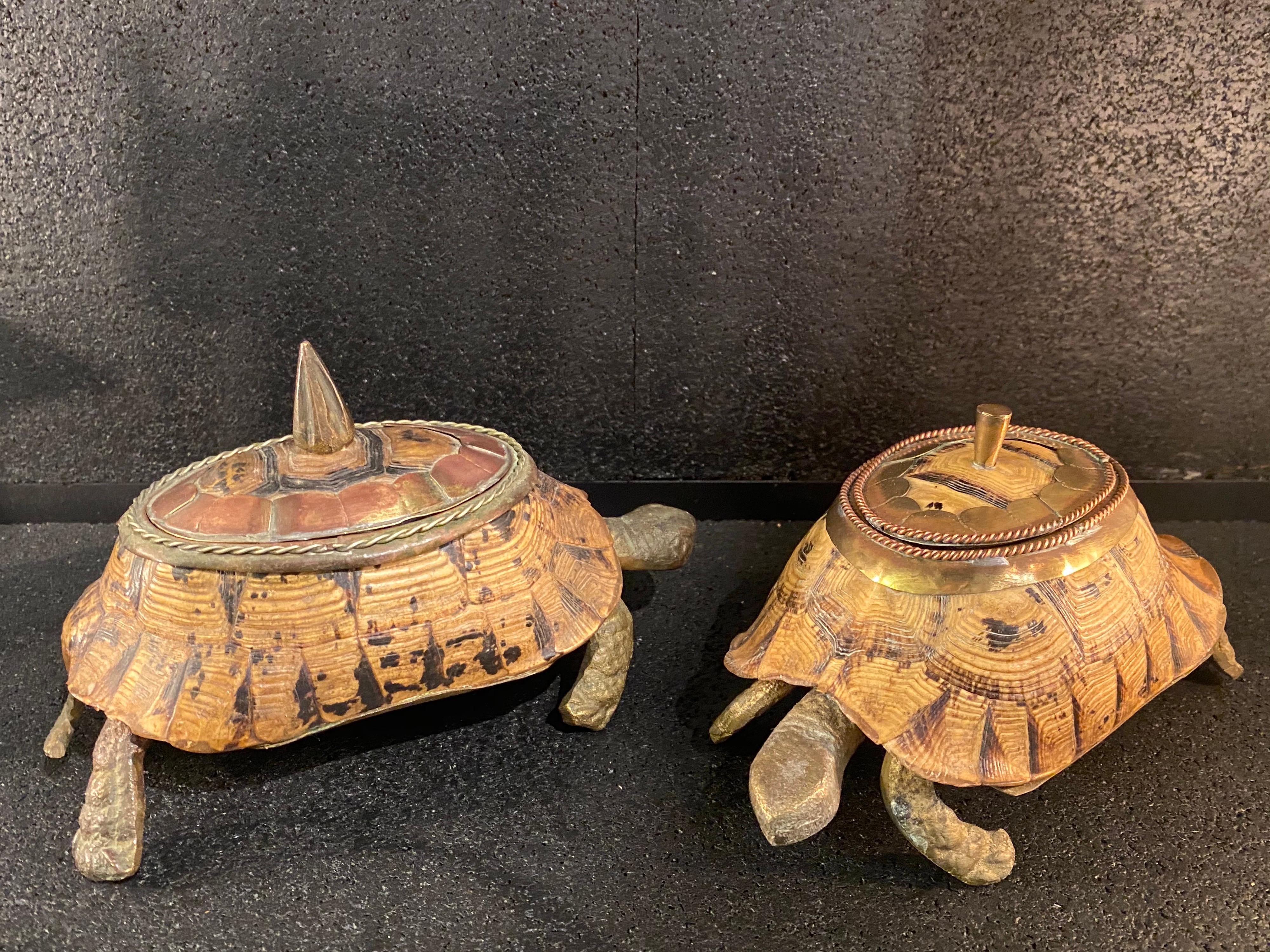 Mid-Century Modern Vintage Turtle Shell Boxes