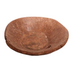 Vintage Tuscan Primitive Wood Dough Bowl
