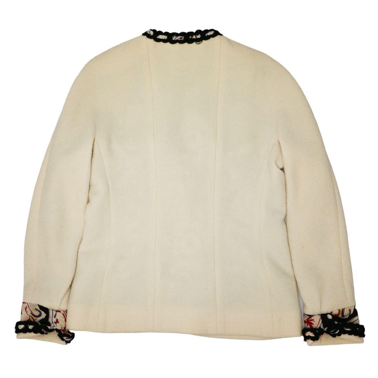 Beige Vintage Tweed CHANEL Jacket For Sale