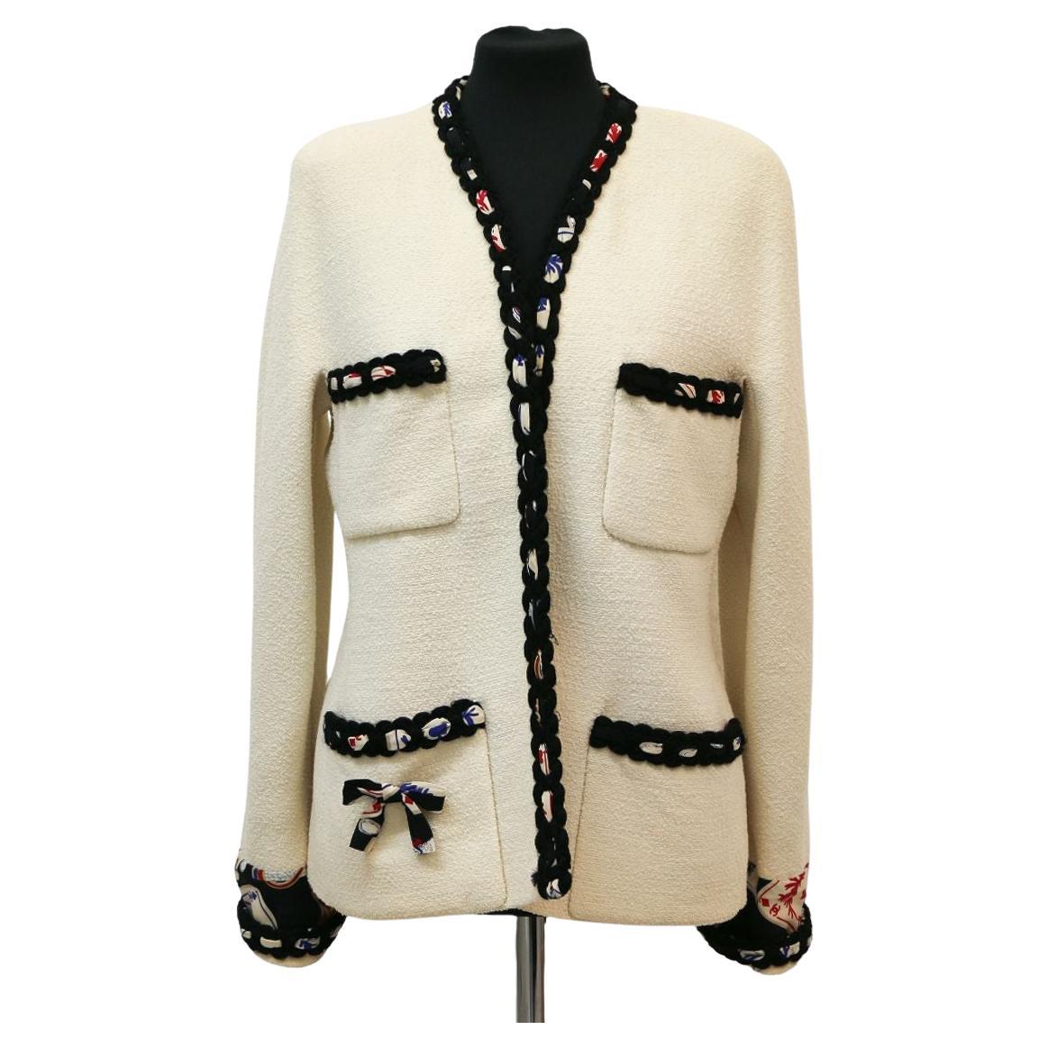 Vintage Tweed CHANEL Jacket For Sale