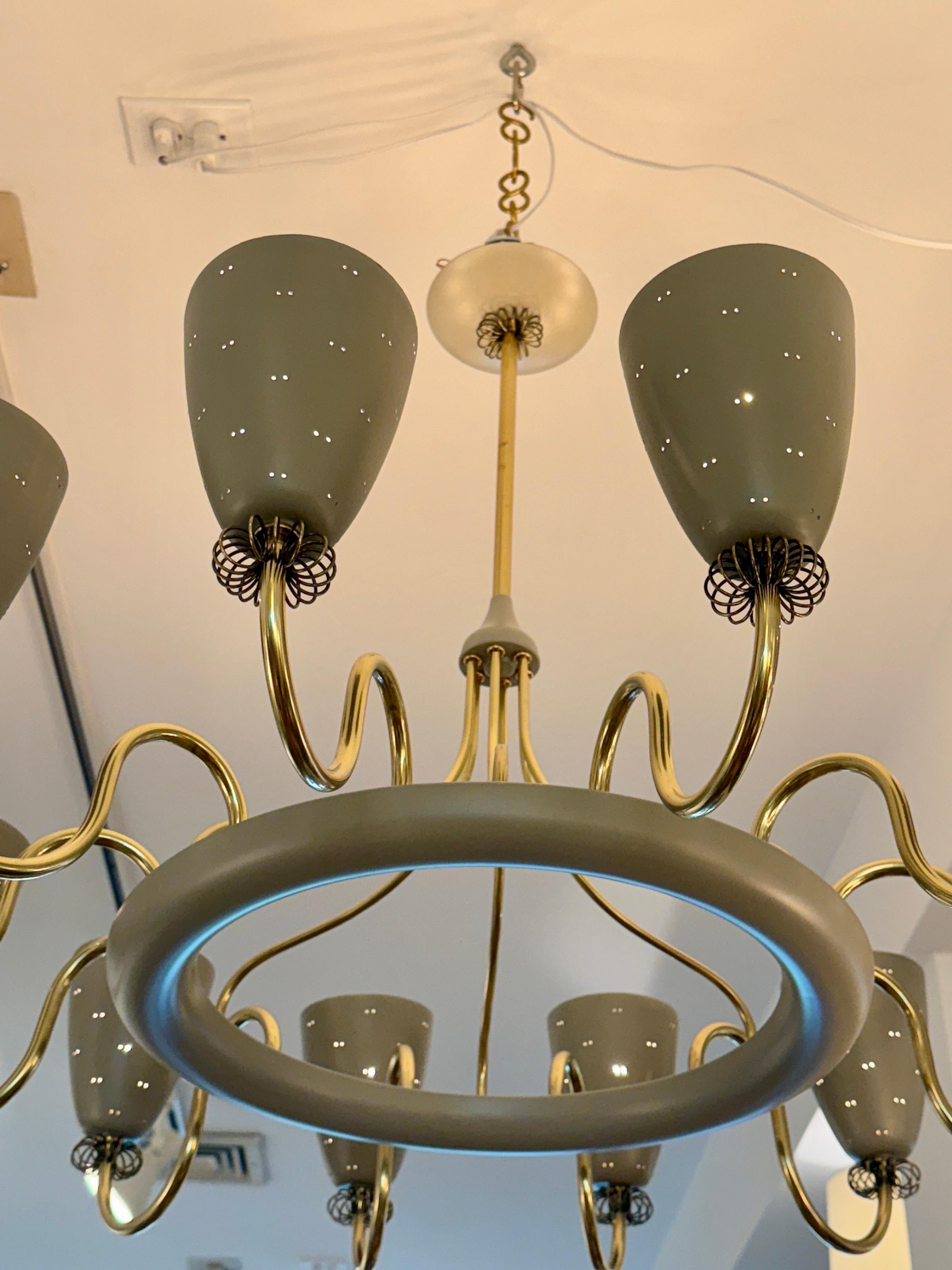 Dipinto Lampadario vintage a dodici (12) luci 