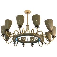Vintage Twelve (12) Light "Ballerina" Chandelier by Paavo Tynell for Lightolier
