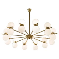 Vintage Twelve-Arm Chandelier in the Style of Stilnovo