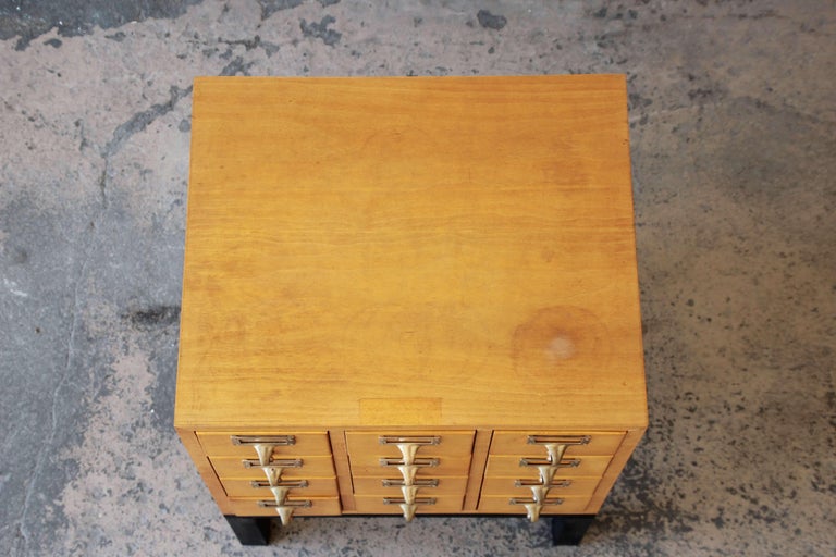 Vintage TwelveDrawer Card Catalog End Table OR Nightstand by Garlord