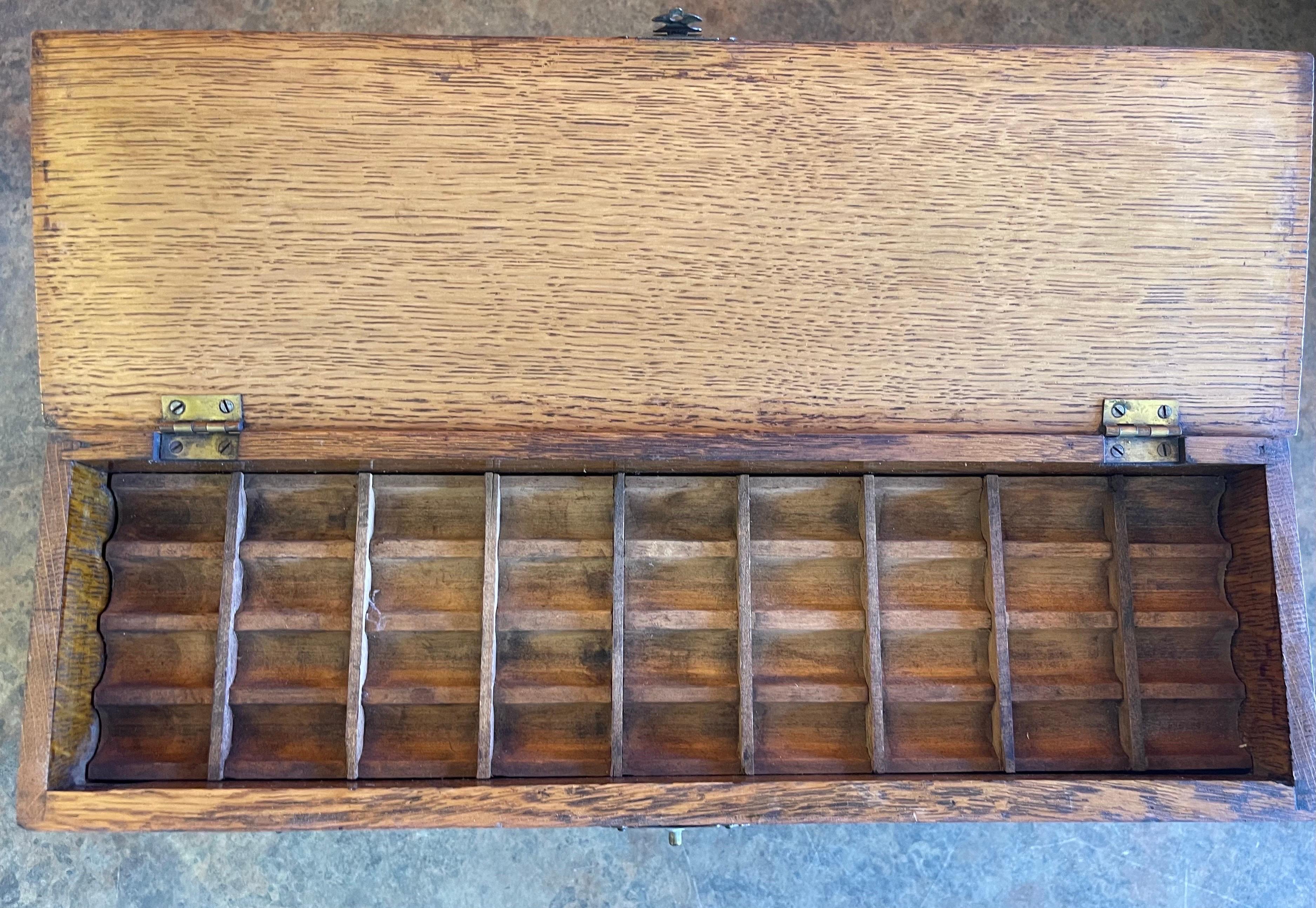 Vintage Twenty Drawer Oak Watchmaker's Chest / Box / Cabinet For Sale 5
