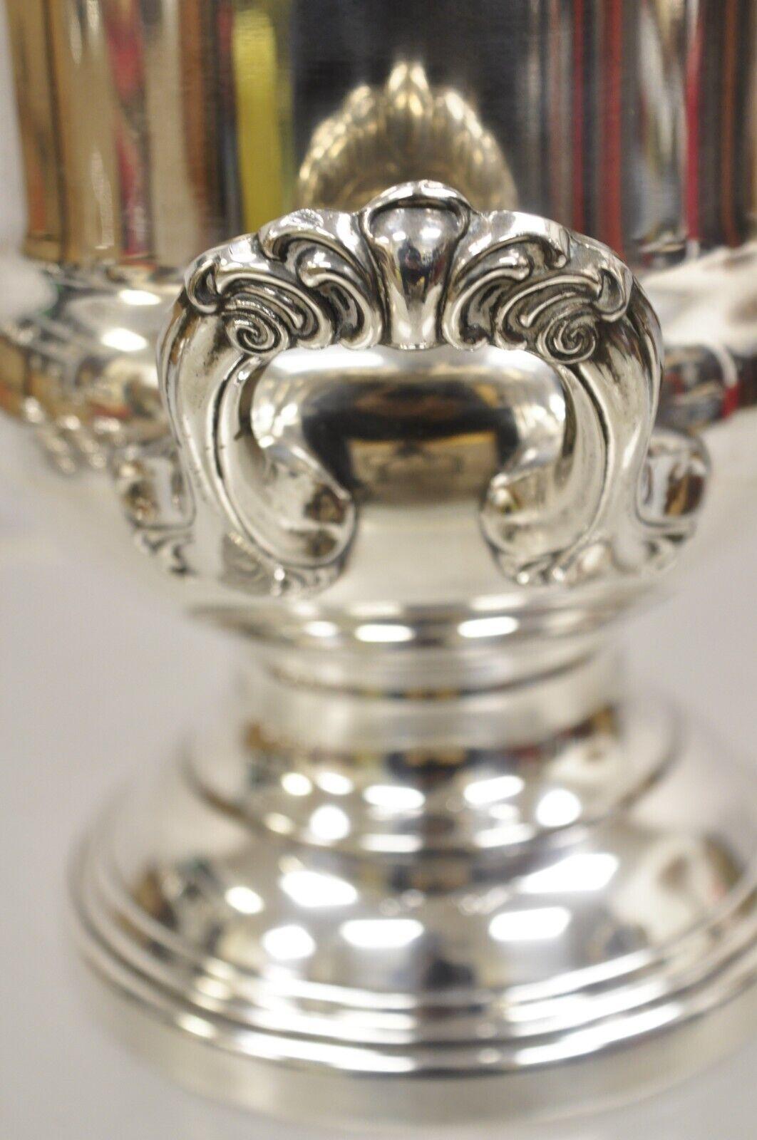 Victorian Vintage Twin Handle Silver Plated Trophy Cup Champagne Chiller Ice Bucket
