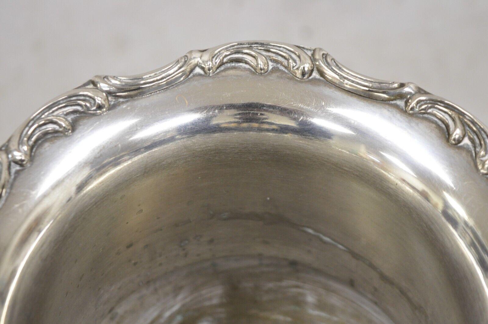 Vintage Twin Handle Silver Plated Trophy Cup Champagne Chiller Ice Bucket 2