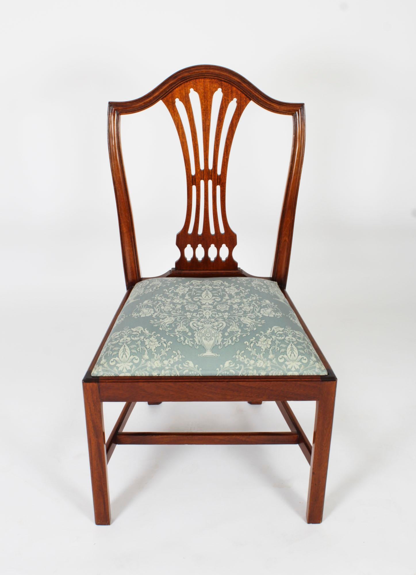 Vintage Twin Pillar Dining Table & 10 dining chairs by William Tillman 20th C 10