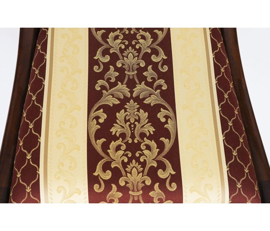 Table de salle à manger vintage à deux piliers en acajou et 12 chaises Regency Revival20thCentury en vente 12