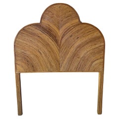 Tête de lit double vintage en roseau de rotin et bambou