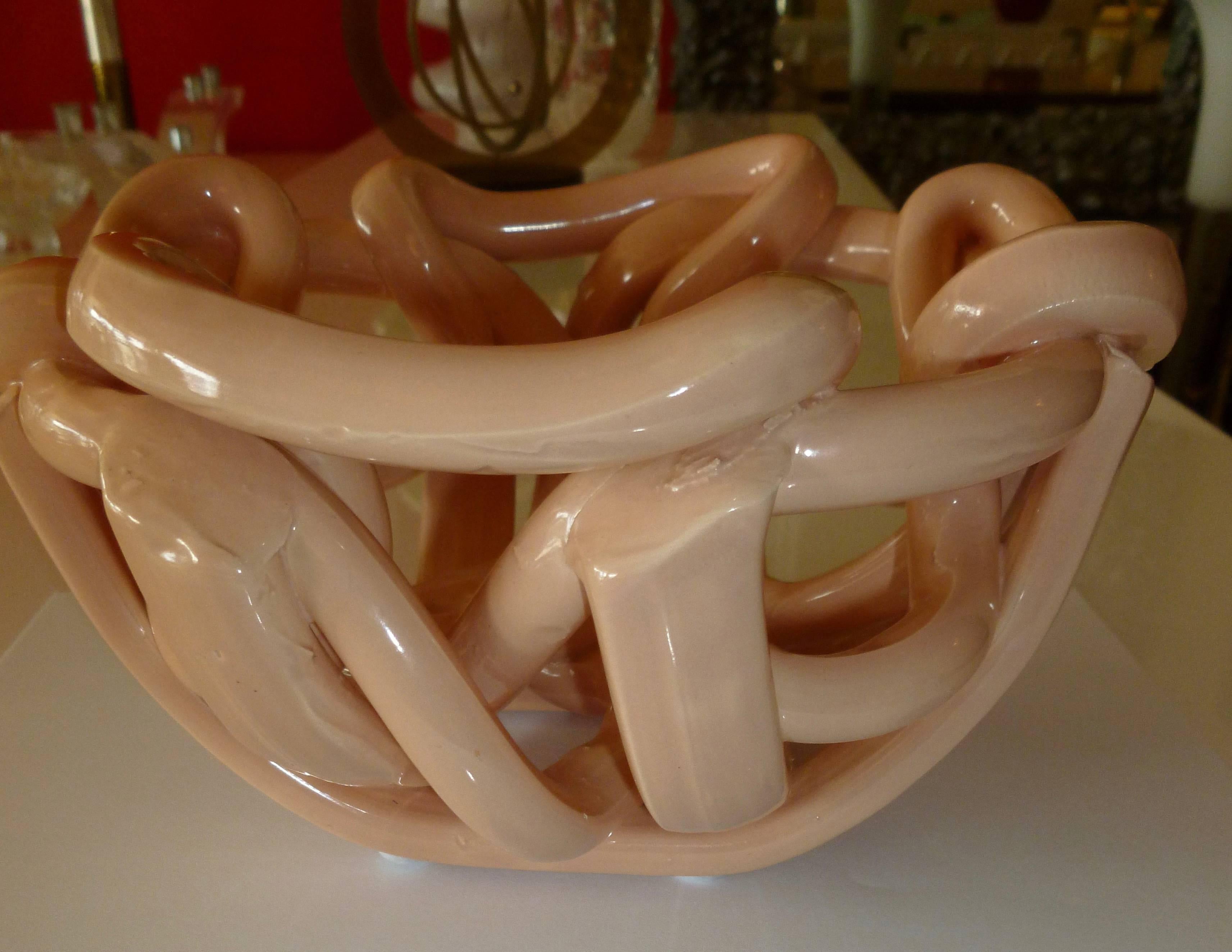 Vintage Twisted Ceramic Sculptural Bowl  5