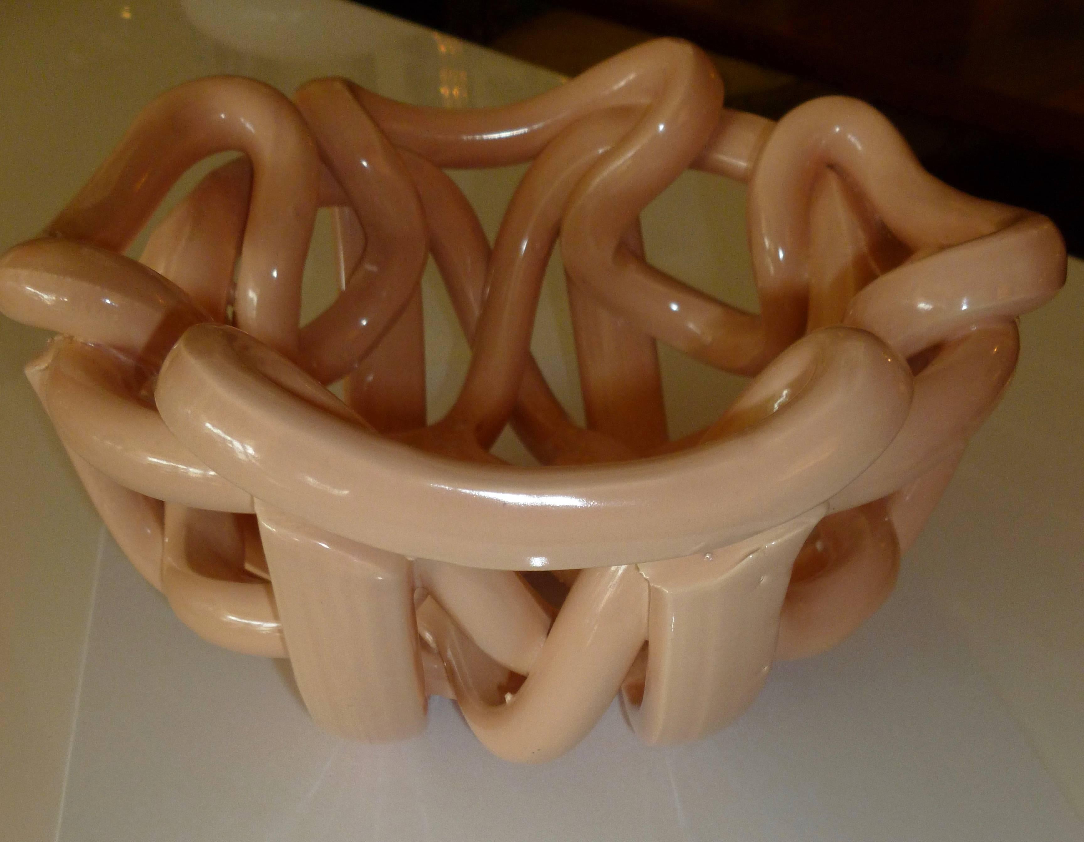 Vintage Twisted Ceramic Sculptural Bowl  6