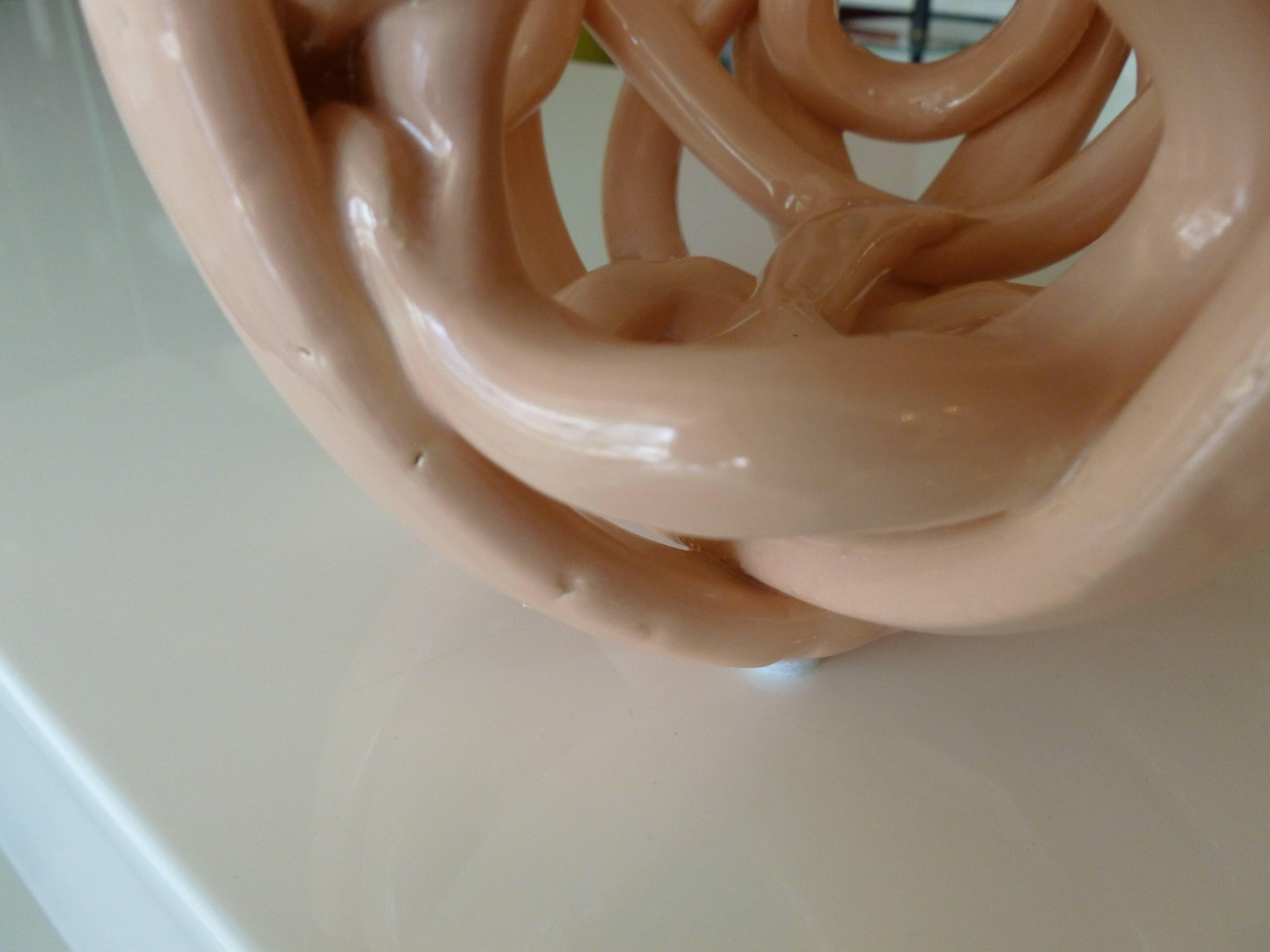 Vintage Twisted Ceramic Sculptural Bowl  9