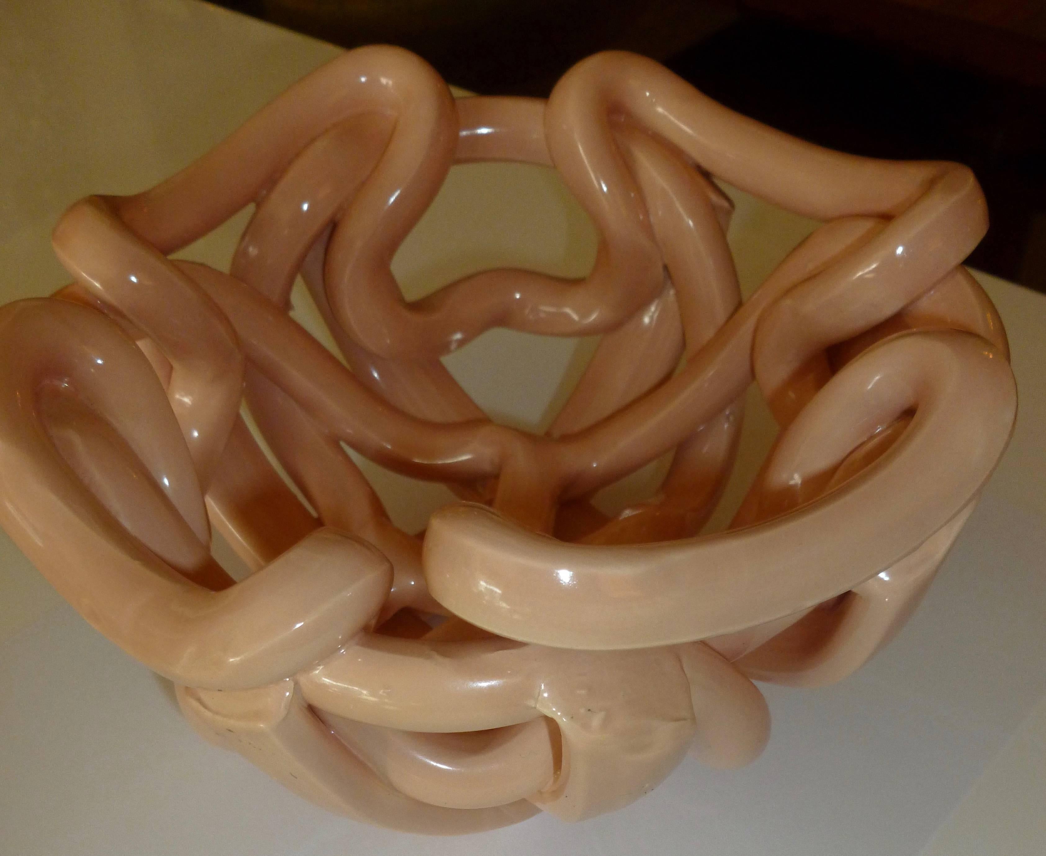 Vintage Twisted Ceramic Sculptural Bowl  2