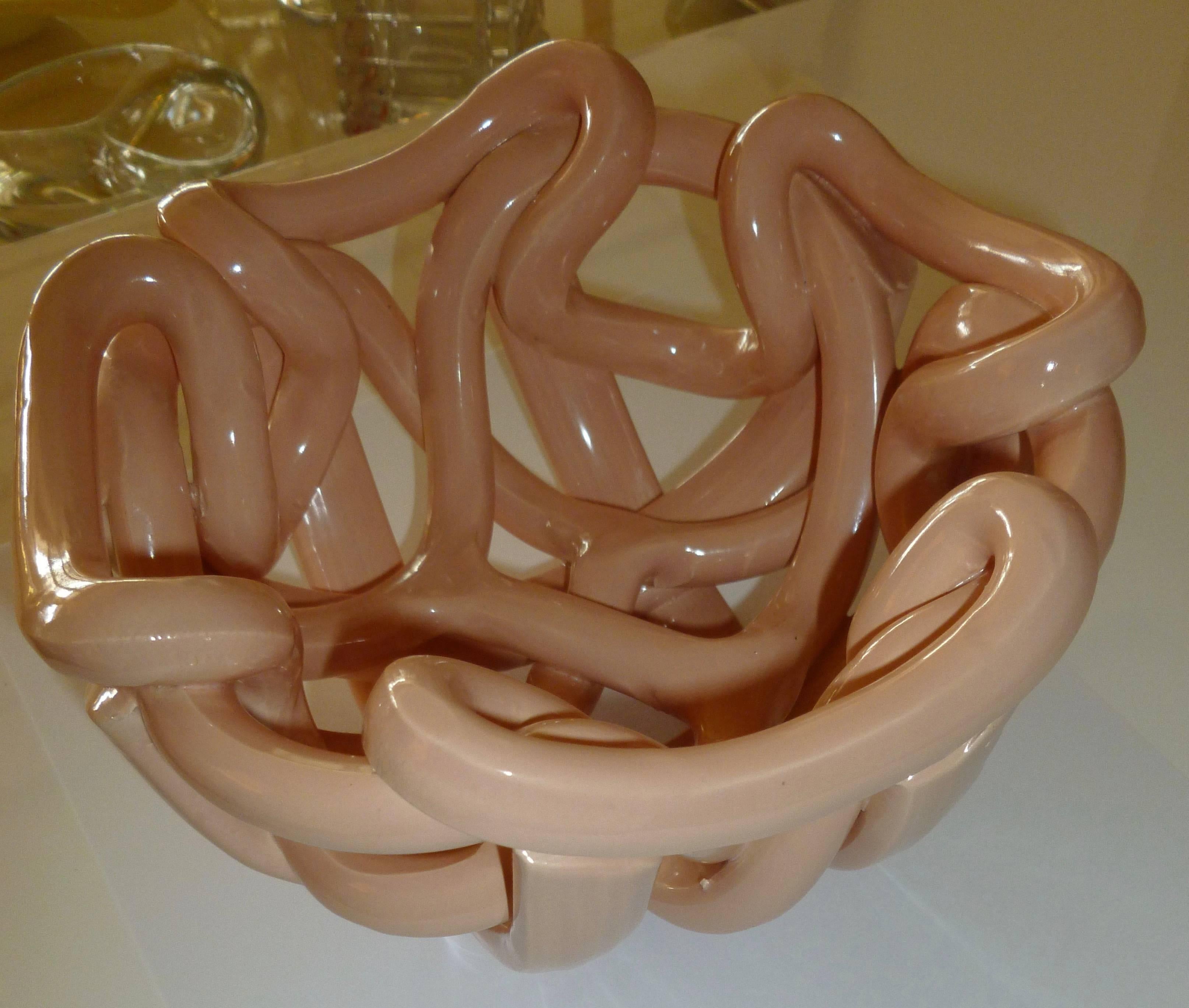 Vintage Twisted Ceramic Sculptural Bowl  3