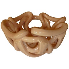 Vintage Twisted Ceramic Sculptural Bowl 