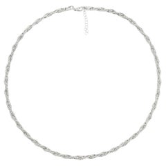 Vintage-Halskette mit gedrehter Kette für Valentine GIft aus 925 Sterlingsilber für Mutter