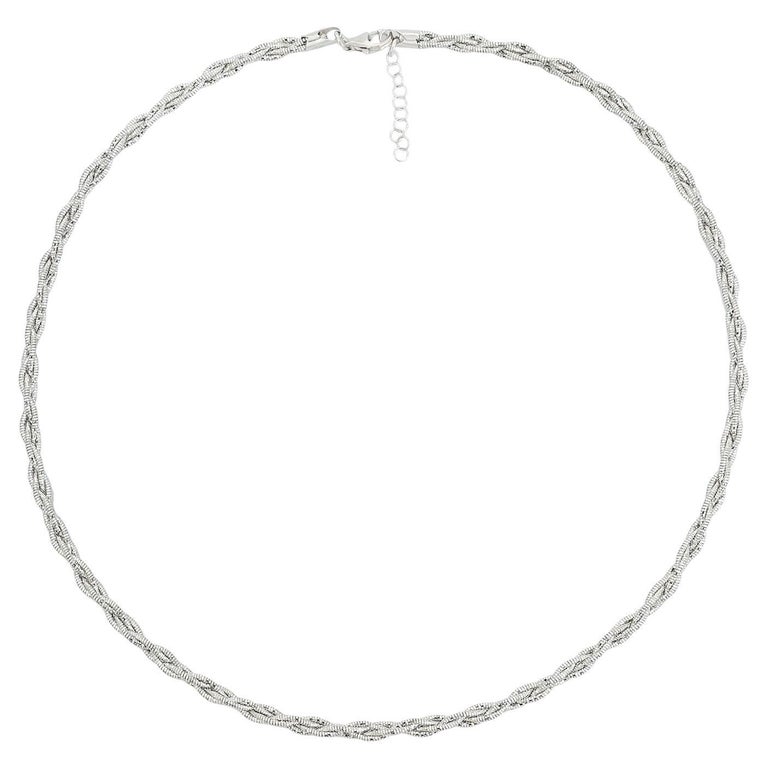 Collana Argento Massiccio Uomo Donna Catena In Corda D'argento - Foto 5