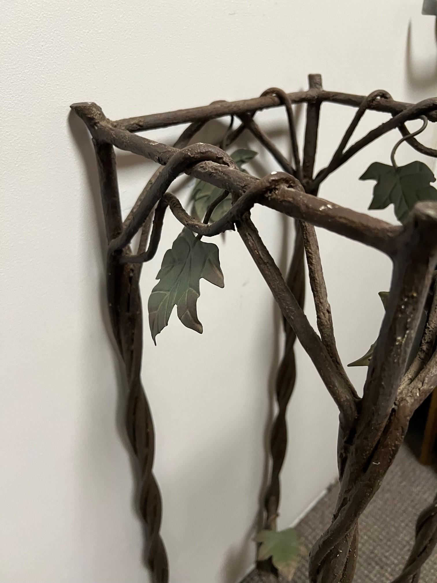 Pedestal de hierro retorcido vintage, soporte para plantas en venta 10