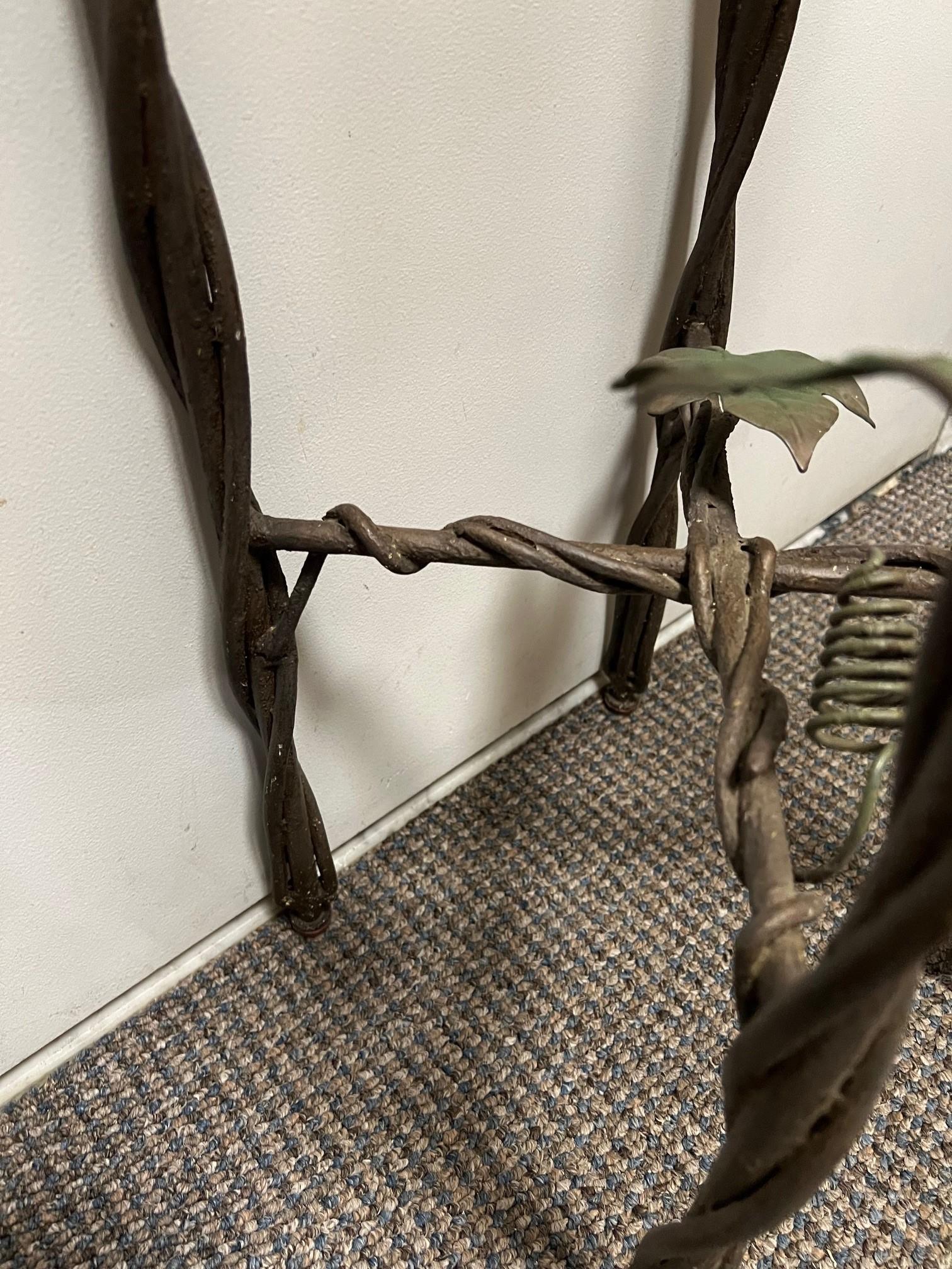 Pedestal de hierro retorcido vintage, soporte para plantas en venta 11