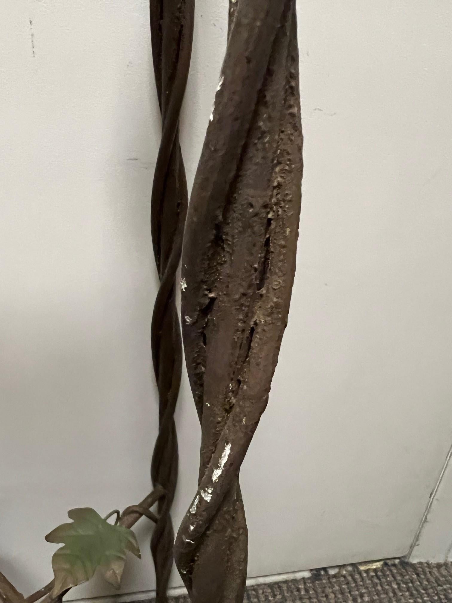 Pedestal de hierro retorcido vintage, soporte para plantas en venta 2