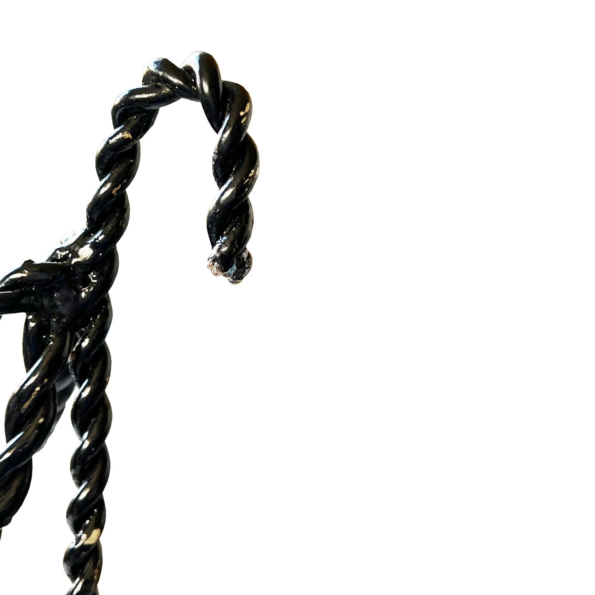 Metallo Portariviste d'epoca con nappe in ferro ritorto - stile Hollywood Regency in vendita