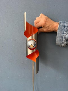 Lámpara de pared Vintage 'Twisted' Polam Space Age Wokkel, años 70