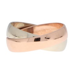 Vintage Two Band Russian Ring Set in 9k White and Rose Gold