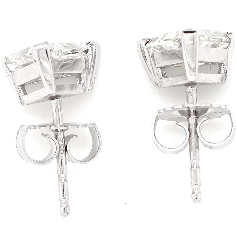 Vintage Two Carat Diamond Stud Earrings In Excellent Condition In Beverly Hills, CA