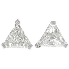 Vintage Two Carat Diamond Stud Earrings Vintage Two Carat Diamond Stud Earrings