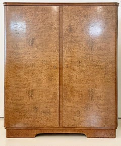 Vintage Two Door Burl Wardrobe