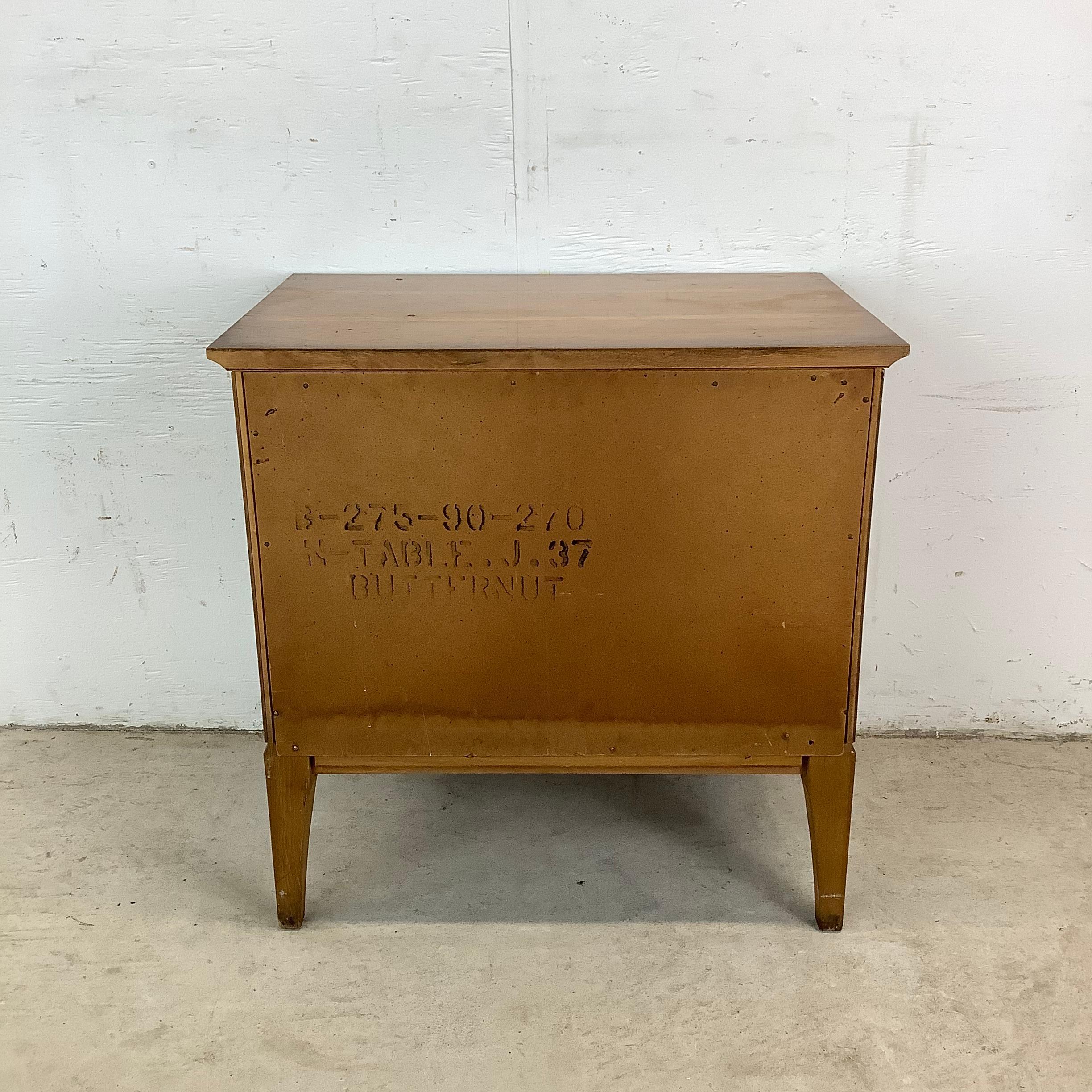 Vintage Two Drawer Nightstand For Sale 4
