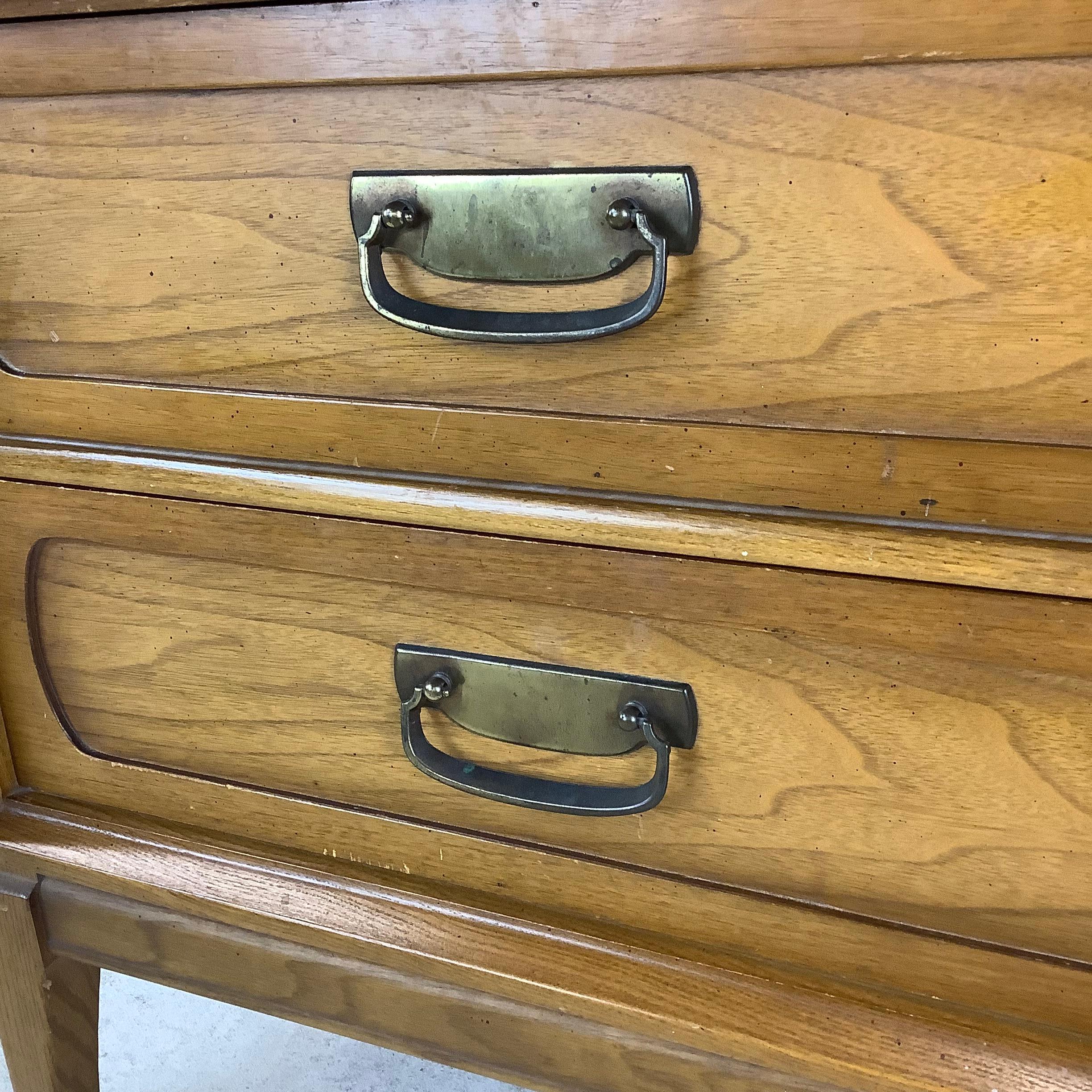Vintage Two Drawer Nightstand For Sale 7