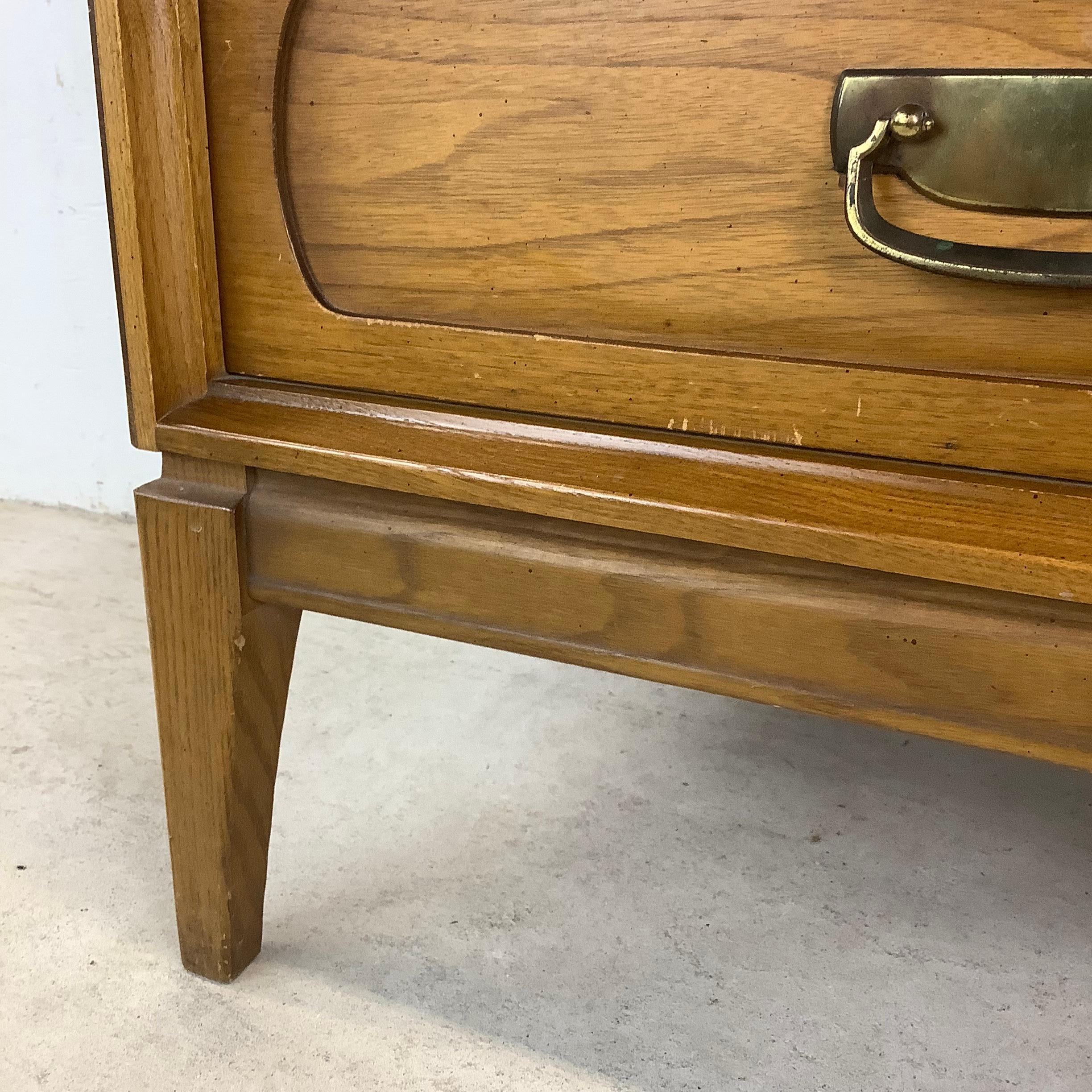 Vintage Two Drawer Nightstand For Sale 9